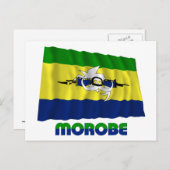 Waving Flag der Provinz Morobe Postkarte (Vorne/Hinten)