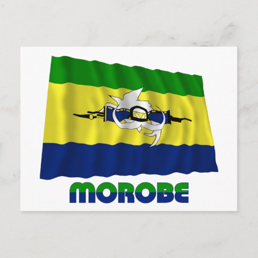 Waving Flag der Provinz Morobe Postkarte (Vorderseite)