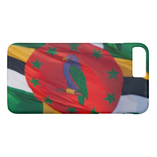 Waving Flag Dominica Case-Mate iPhone Hülle (Rückseite (Horizontal))
