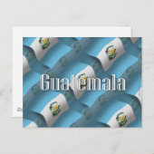 Waving Flag Guatemala Postkarte (Vorne/Hinten)
