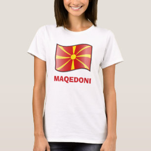 Waving Flag Mazedonien Maqedoni T - Shirt