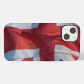 Waving Flag of Britain iPhone Hülle (Rückseite (Horizontal))