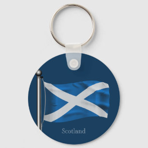 Waving Flag of Scotland Schlüsselanhänger