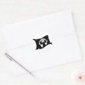 Waving Flag-Pirate Icon #11 Runder Aufkleber (Umschlag)