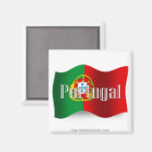 Waving Flag Portugal Magnet (Vorderseite/Rückseite)