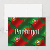 Waving Flag Portugal Postkarte (Vorne/Hinten)