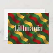 Waving Flag Postkarte (Vorne/Hinten)