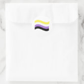 Waving-Flag Runder Aufkleber (Tasche)