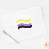 Waving-Flag Runder Aufkleber (Umschlag)
