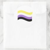 Waving-Flag Runder Aufkleber (Tasche)