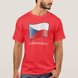 Waving Flag Tschechische Republik Lokomotiva T - S T-Shirt