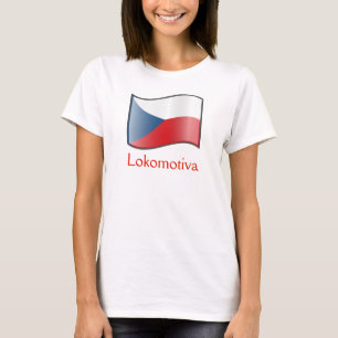 Waving Flag Tschechische Republik Lokomotiva T - S T-Shirt