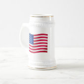 Waving Flag USA Bierglas (Vorderseite Links)