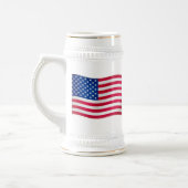 Waving Flag USA Bierglas (Links)