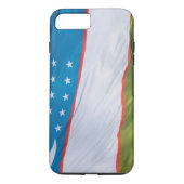 Waving Flag Usbekistan Case-Mate iPhone Hülle (Rückseite)
