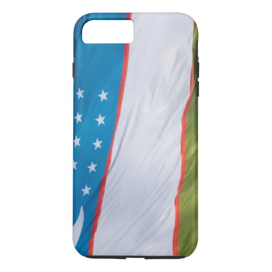 Waving Flag Usbekistan Case-Mate iPhone Hülle (Rückseite)