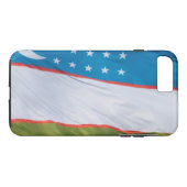 Waving Flag Usbekistan Case-Mate iPhone Hülle (Rückseite (Horizontal))