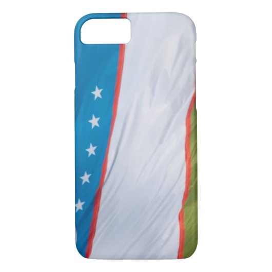 Waving Flag Usbekistan Case-Mate iPhone Hülle (Rückseite)