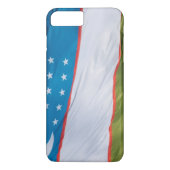 Waving Flag Usbekistan Case-Mate iPhone Hülle (Rückseite)