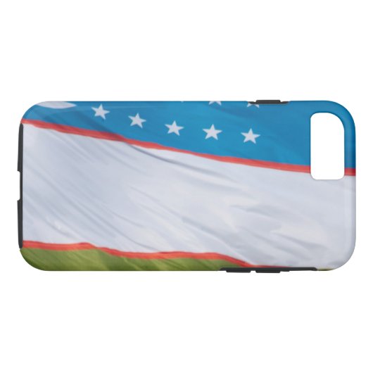 Waving Flag Usbekistan Case-Mate iPhone Hülle (Rückseite (Horizontal))
