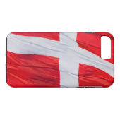 Waving Flag von Dänemark Case-Mate iPhone Hülle (Rückseite (Horizontal))