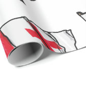 Waving Georgia Flag Red and White Five Crosses Geschenkpapier (Rolleneckpunkt)