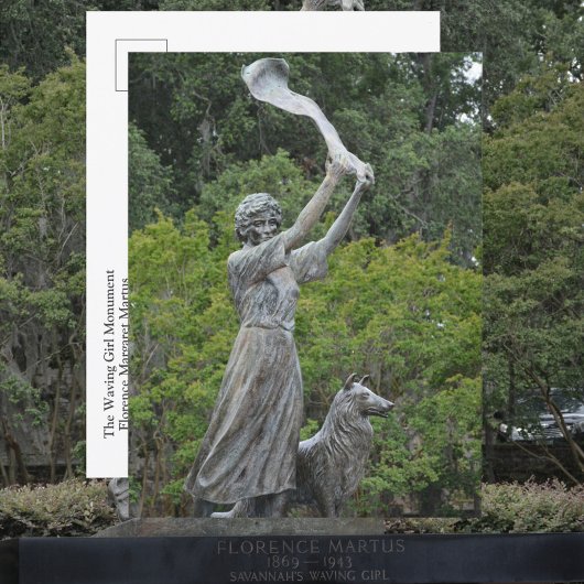 Waving Girl Monument Savannah Georgia Fotografie Postkarte
