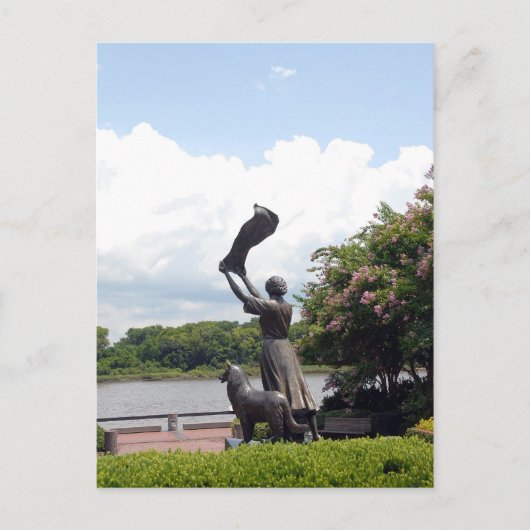 Waving Girl of Savannah Georgia Postkarte (Vorderseite)