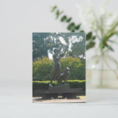 Waving Girl Statue Savannah, Georgia Postkarte (Stehend Vorderseite)