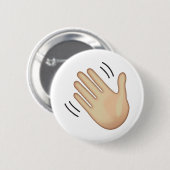 Waving Hand Sign - Emoji Button (Vorne & Hinten)