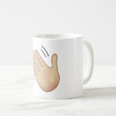 Waving Hand Sign - Emoji Kaffeetasse (VorderseiteRechts)