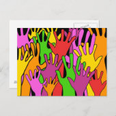 Waving Hands Postkarte (Vorne/Hinten)