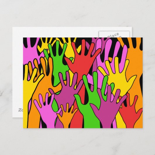 Waving Hands Postkarte (Vorne/Hinten)