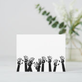 Waving Hands Postkarte (Stehend Vorderseite)