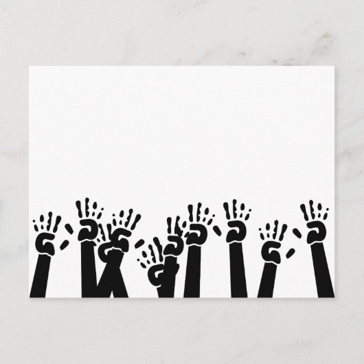 Waving Hands Postkarte (Vorderseite)
