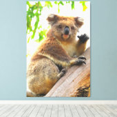 WAVING KOALA 32x48 Leinwanddruck (Insitu (Holzboden))