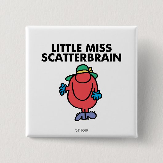 Waving Little Miss Scatterbrain Button (Vorderseite)