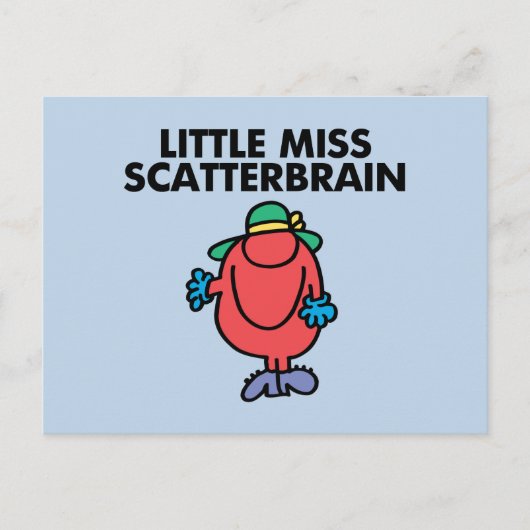 Waving Little Miss Scatterbrain Postkarte (Vorderseite)