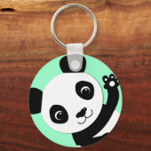 Waving Panda Schlüsselanhänger (Vorderseite)