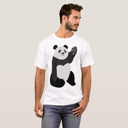 Waving Panda T-Shirt (Vorne ganz)