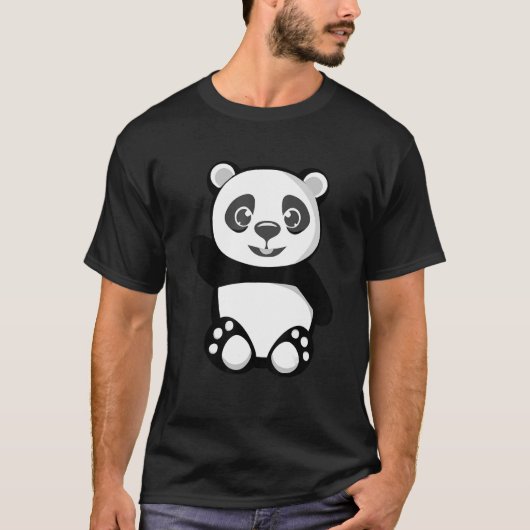 Waving Panda T-Shirt (Vorderseite)