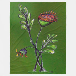 Waving Pflanze Fleece Blanket
