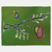 Waving Pflanze Fleece Blanket (Vorderseite (Horizontal))