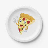 Waving Pizza Plate Pappteller (Vorderseite)