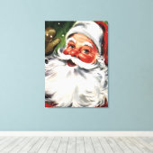 Waving Santa Claus Leinwanddruck (Insitu (Holzboden))