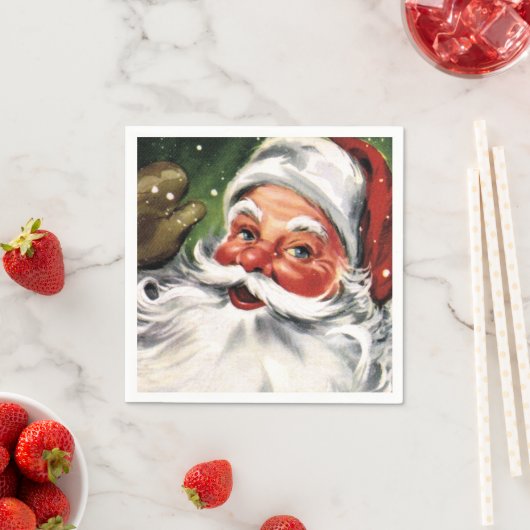 Waving Santa Claus Serviette (Beispiel)