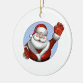 Waving Santa Keramikornament (Links)