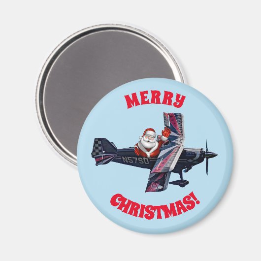 Waving Santa Magnet (Vorderseite/Rückseite)