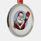 Waving Santa Ornament Aus Metall (Rechts)