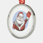 Waving Santa Ornament Aus Metall (Links)